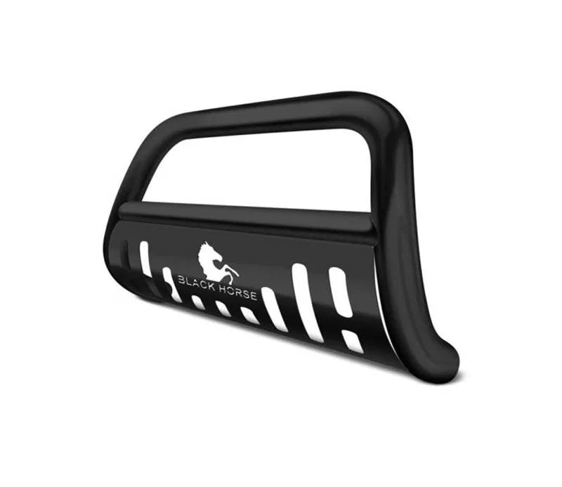 BBDG115A-SP – BLACK HORSE Bull Bar, 2-1/2 Inch Diameter Tube Powder Coated Matte Black Steel With Skid Plate Without ...